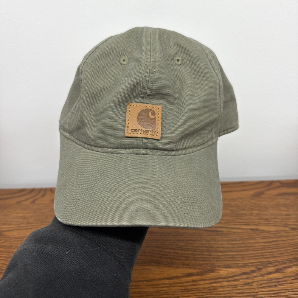 Carhartt‎ Canvas Baseball Cap One Size Fits Most Green Adjustable Workwear Hat